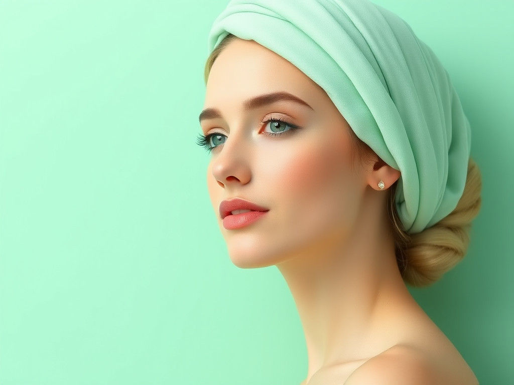 Lemon Levy in Green and Cyan Matte Painting