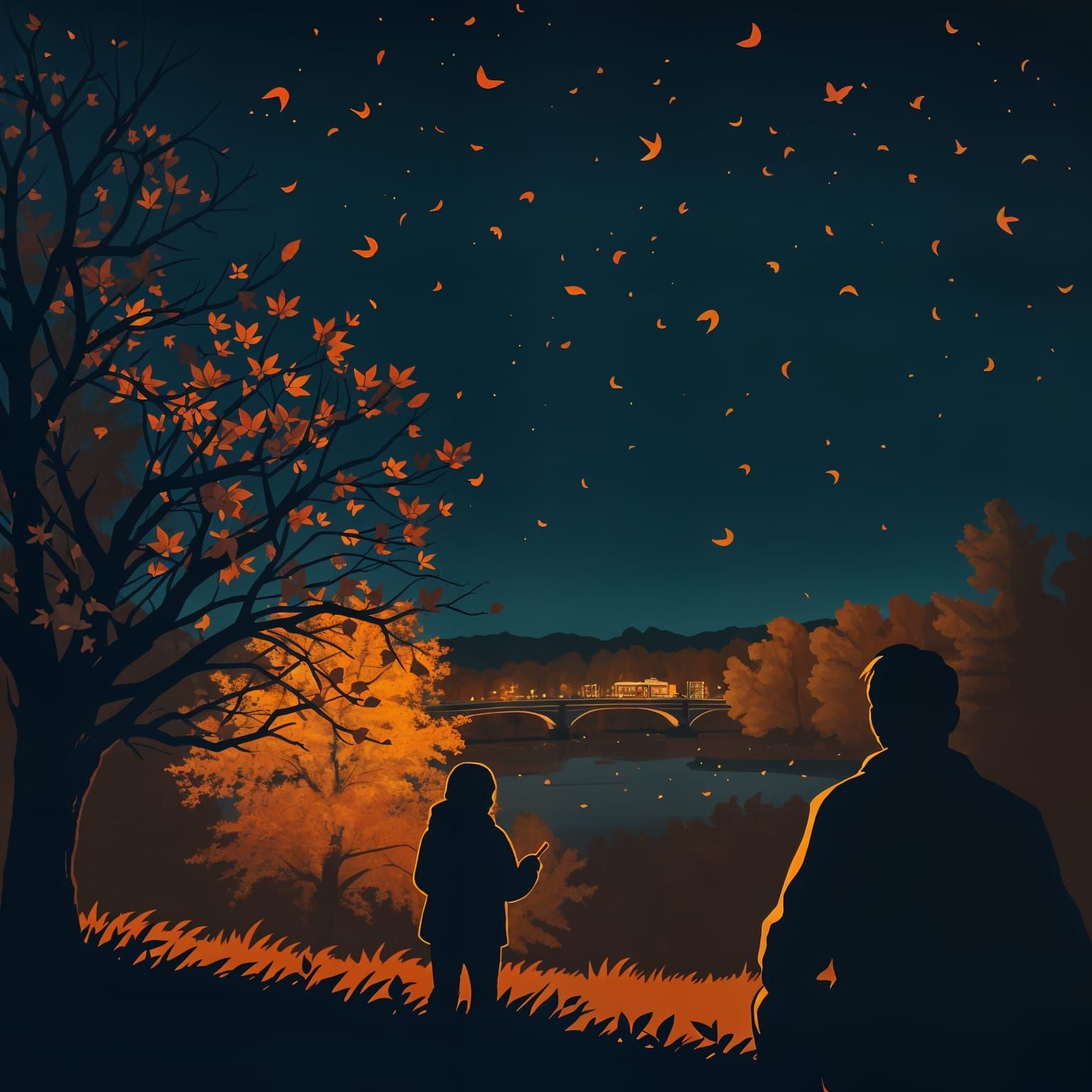 Romantic Autumn Date Night Scene
