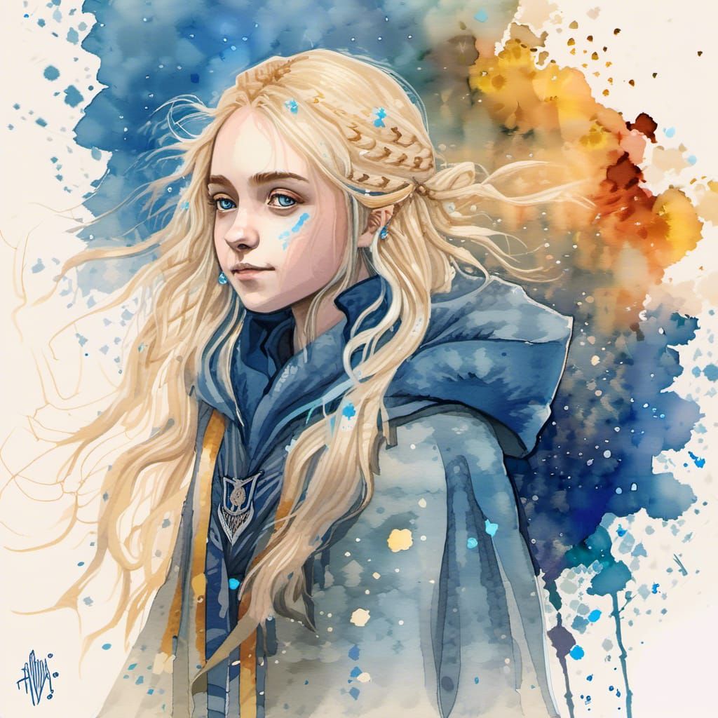 Luna Lovegood - Ravenclaw Watercolor