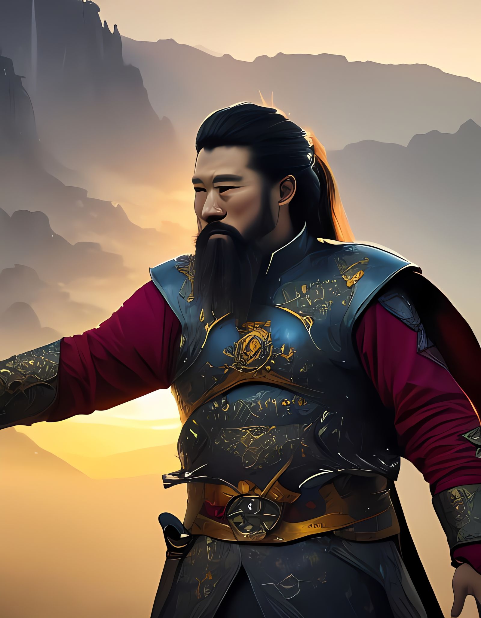 Ethereal Yellow Dragon Emperor Ascends China's Mountainside