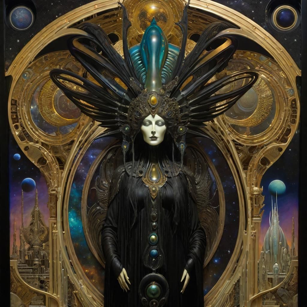 Dark Star Museum Exhibit in Giger, Klimt Style