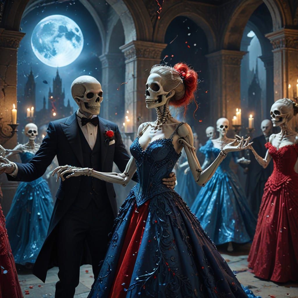 Ghouls Dancing at Midnight in Castle Ruins