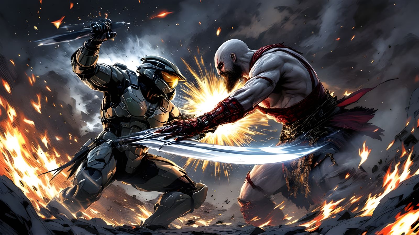 Epic Console War: Xbox vs PlayStation in Comic Style