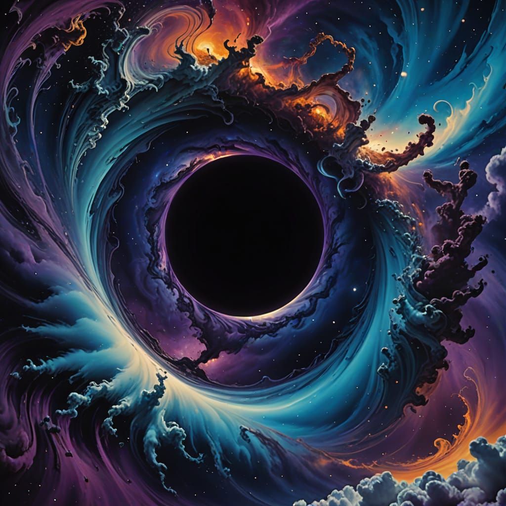 Cosmic Black Hole Absorbing Nothing in Surreal Style