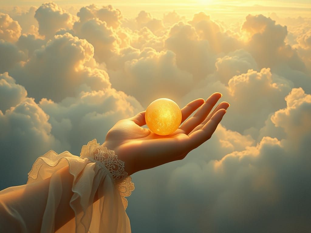 Heavenly Light in the Palm of a Longing Hand