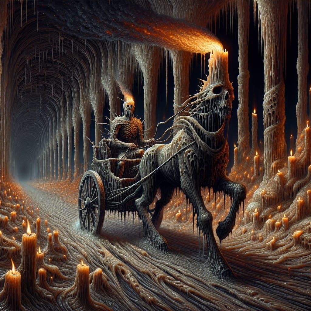 Baroque Horror Wax Golem Surges Through Labyrinthine Candles