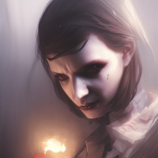 Sinister AI Companion, Dark Fantasy Art