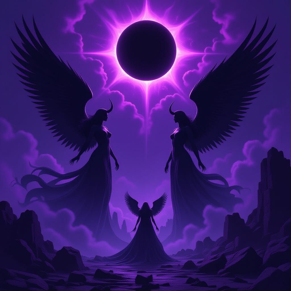 Fallen Angels Ascend in Dystopian Shadows