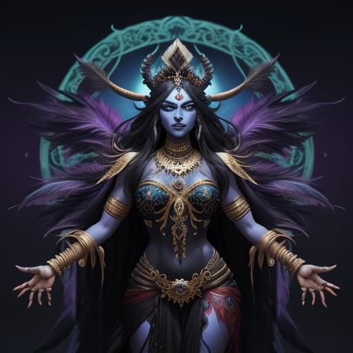 Goddess Kali in Dark Fantasy Concept Art