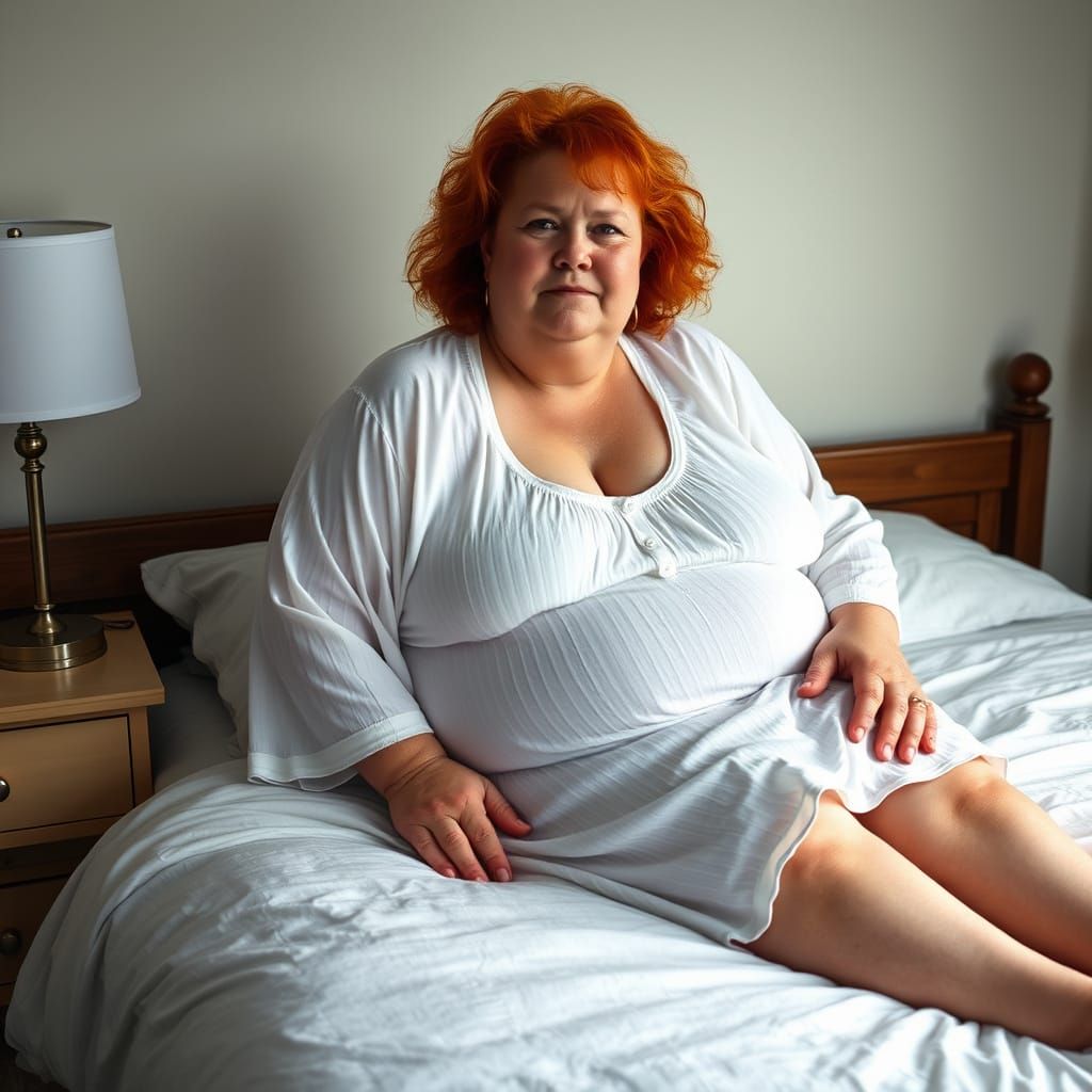 Sedentary Elderly Woman in Bed