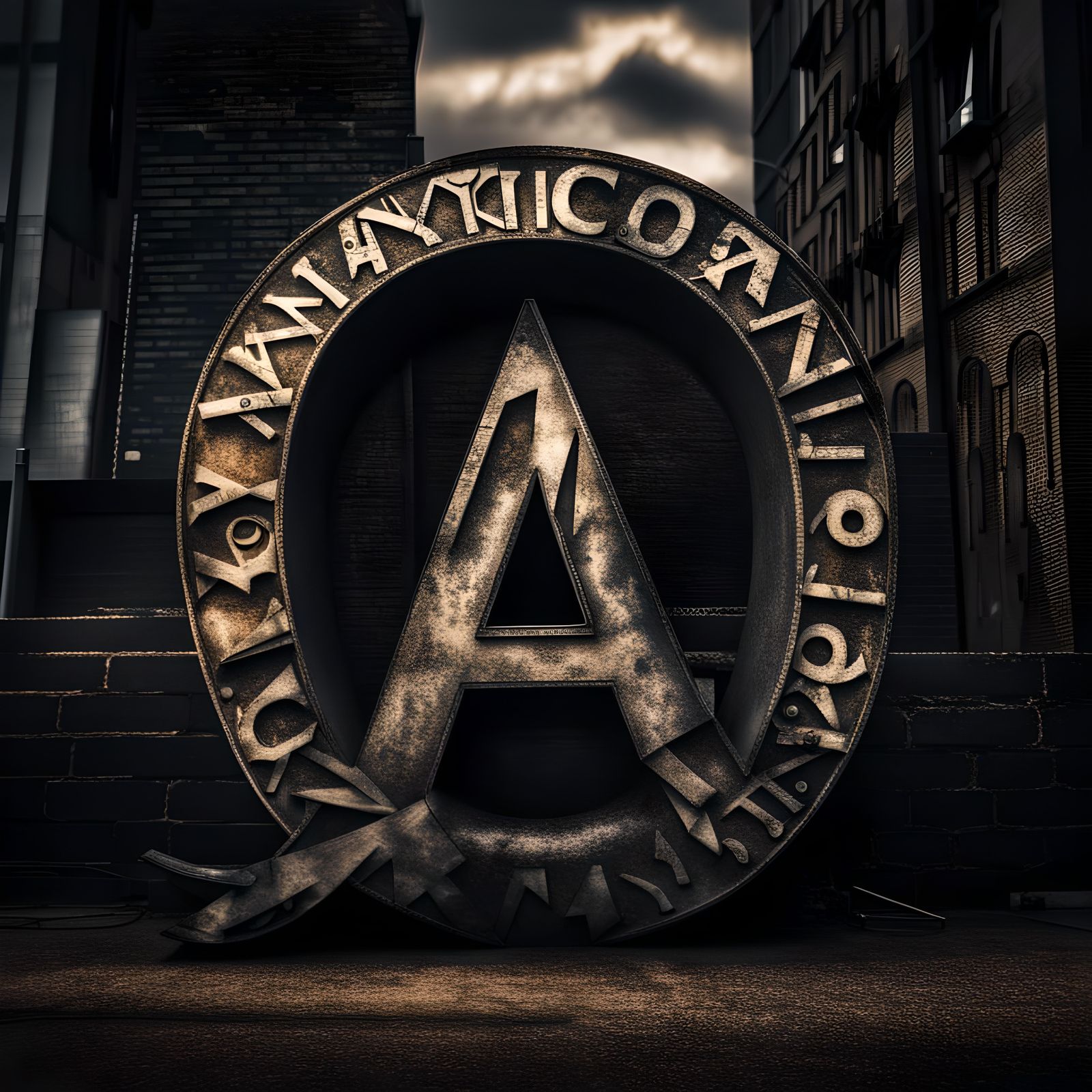 Anarchy Symbol in Hyperrealistic Style