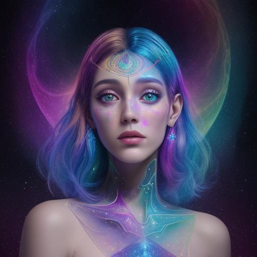 Holographic Astral Art Inspired by Cosmic Visions