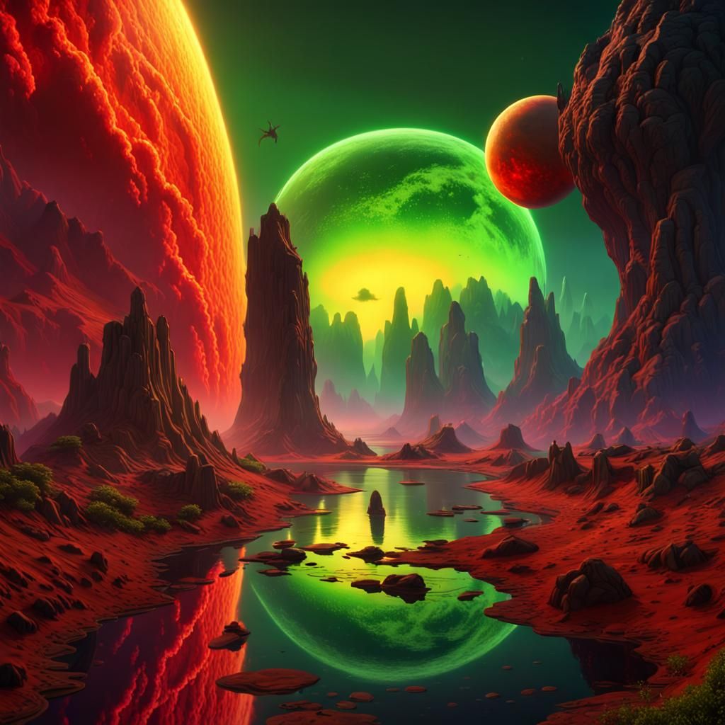 Green Planet Transforms into Red Demon World