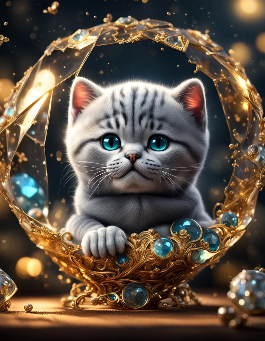 British Shorthair Kitten in Crystal Land
