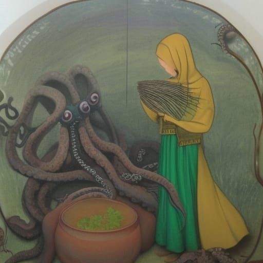 Abstract Scene Inspired by Kuno Veeber