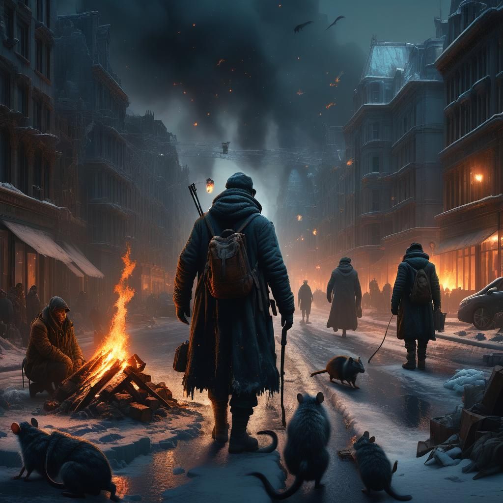 Dark Winter in a Frozen Post-Apocalyptic Metropolis