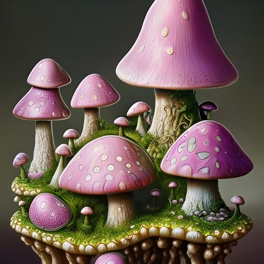 Mushroom Island: A Whimsical Fantasy Landscape