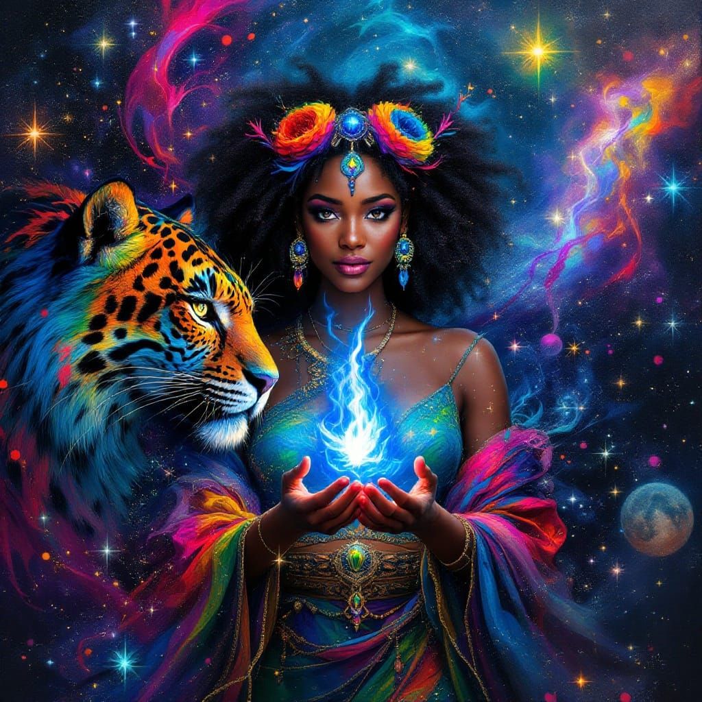 Surreal Cosmic Guardian of the Emerald Order