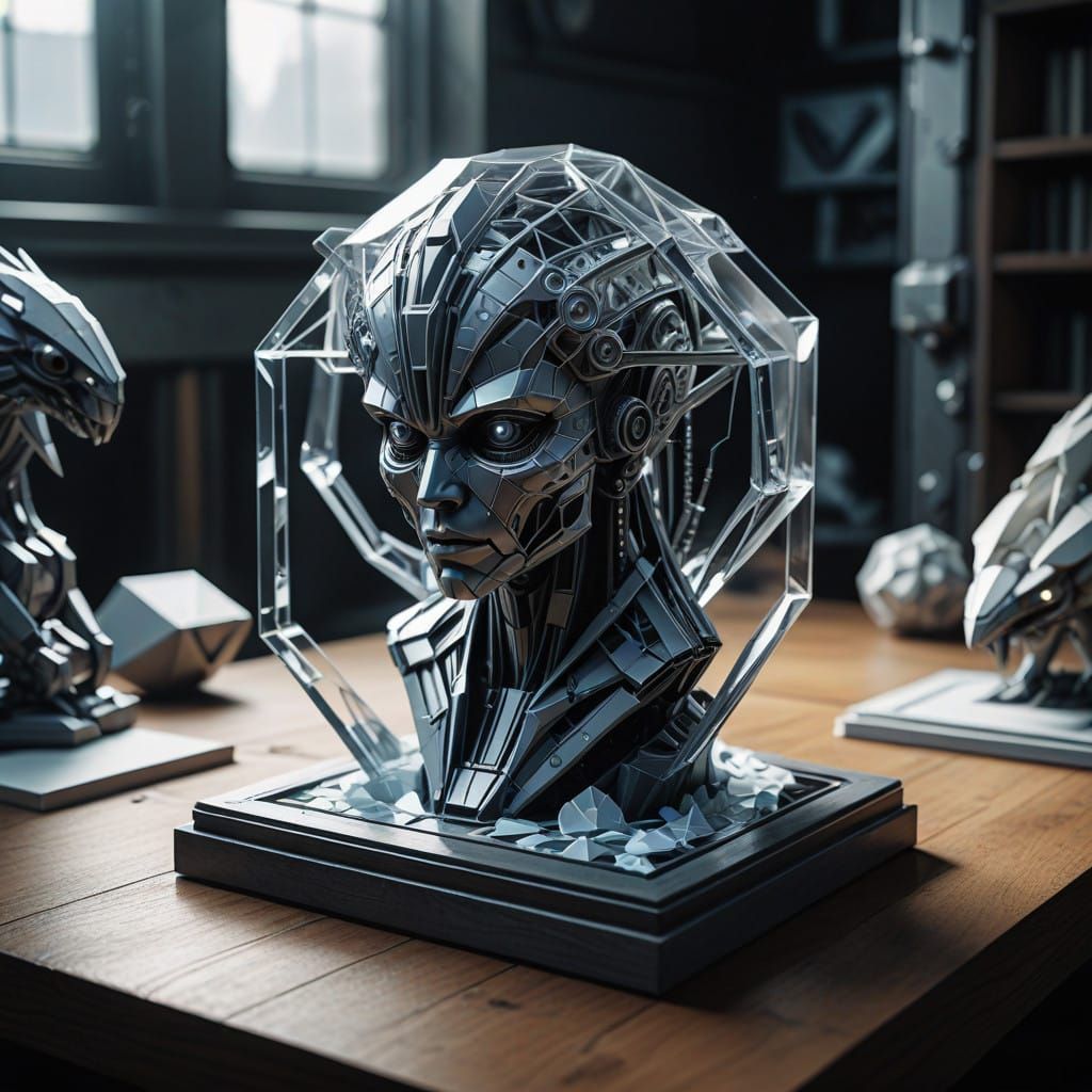 Surreal Origami and Industrial Geometries in Dreamy Sci-Fi S...