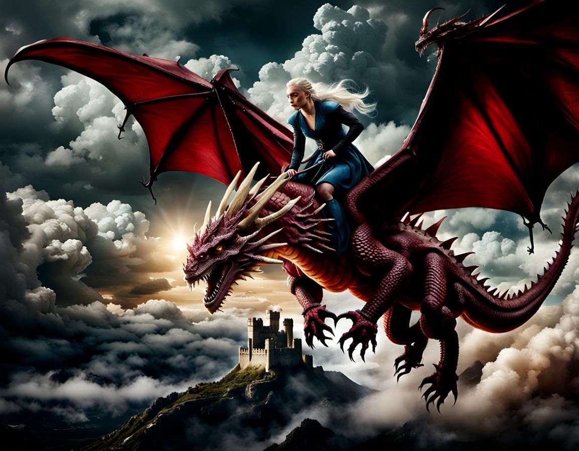Daenerys Targaryen and Drogon her Dragon (Game of Thrones)