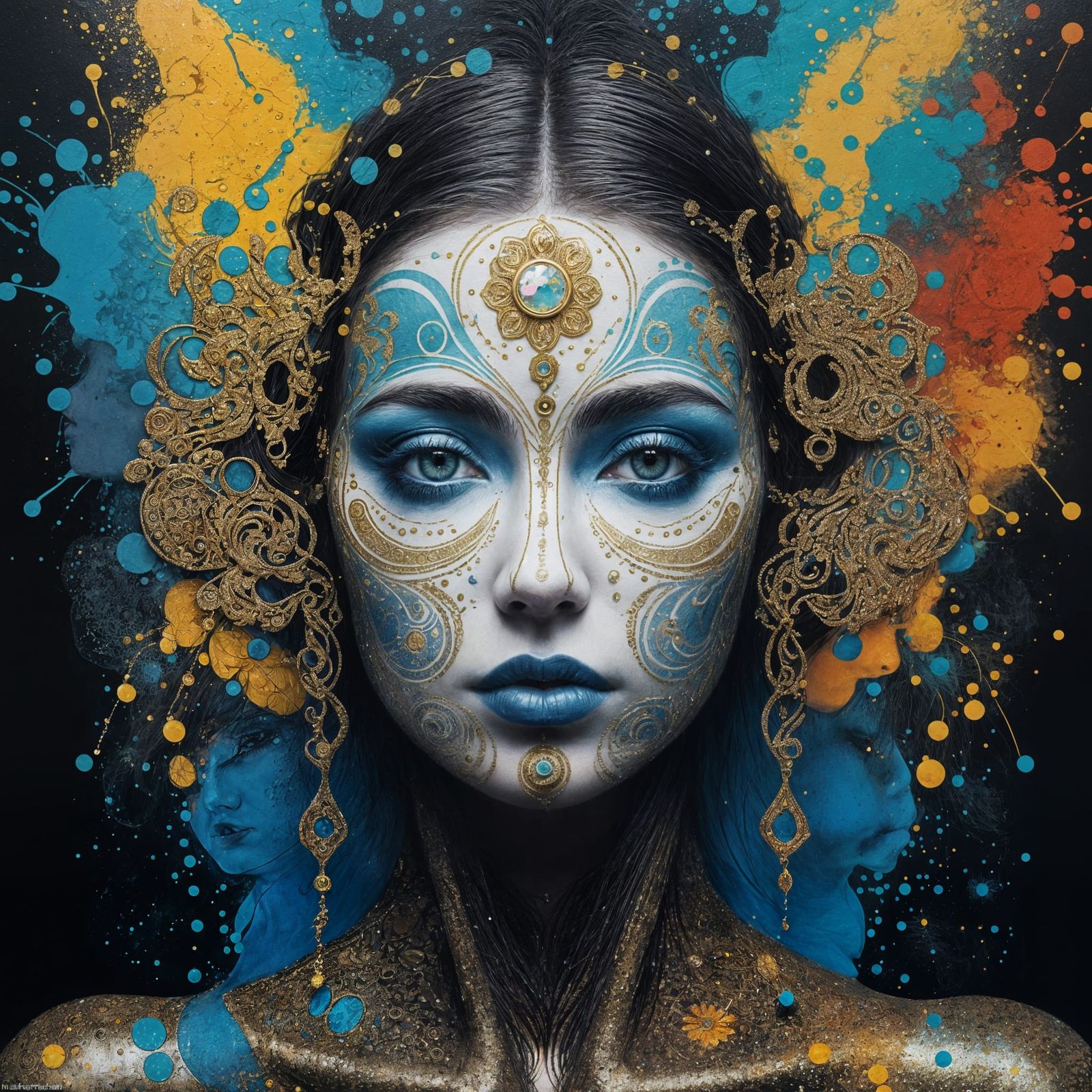 Abstract Street Art in Vibrant Polychromatic Style