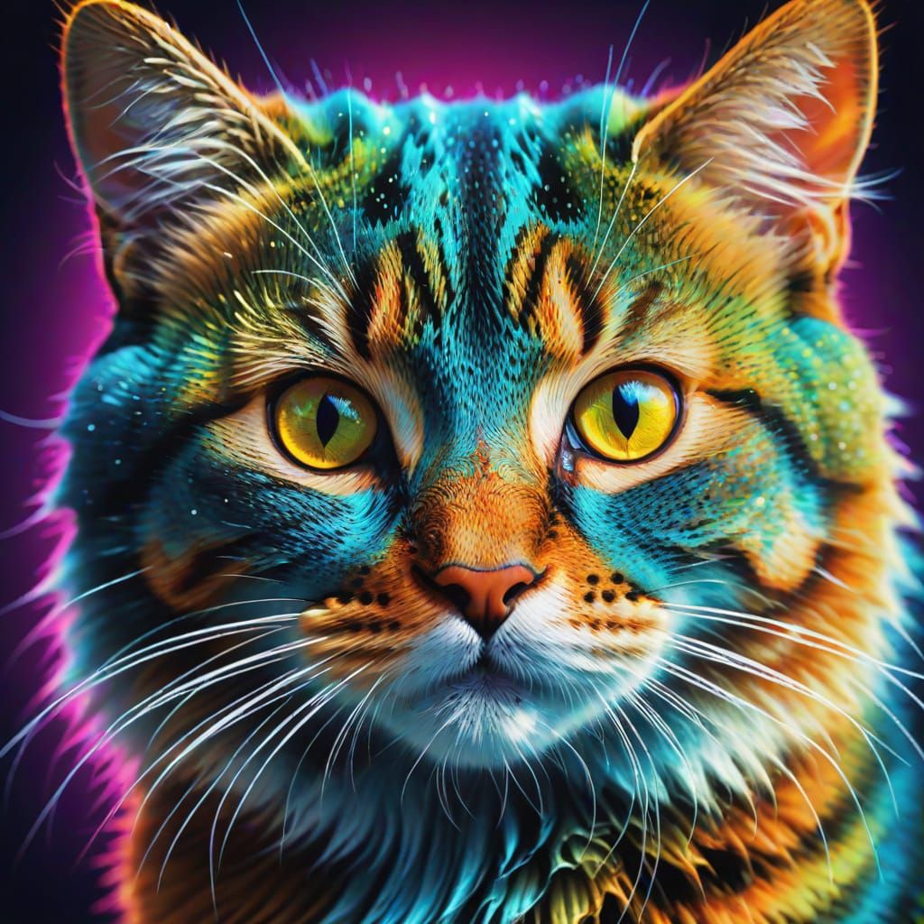 Mesmerizing 3D Autostereogram of a Cat