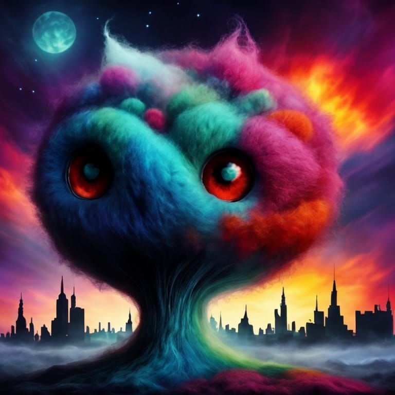 Felted Megalophobia in a Whimsical Style