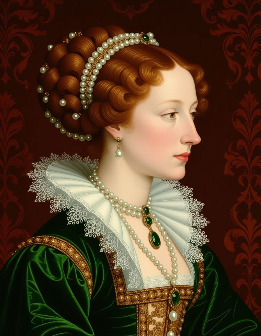 Elizabethan Courtier Portrait in Renaissance Style