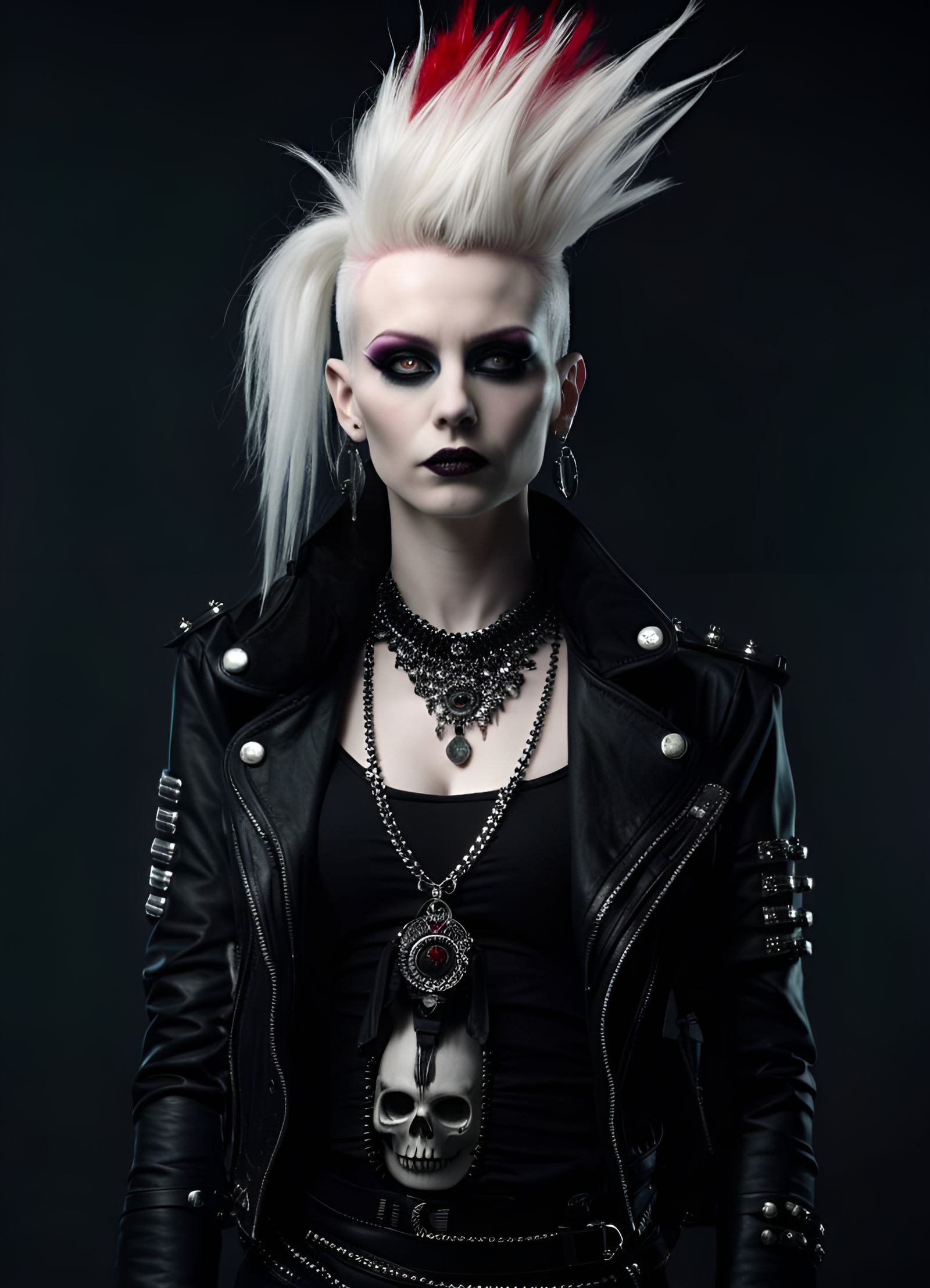 Deathrock Goth Woman Portrait in 4K