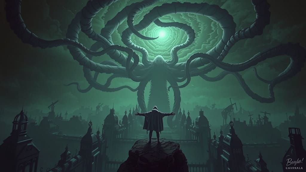 Eldritch Horror Rises in Biomechanical Cityscape