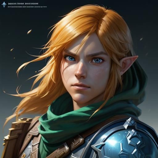 Link Portrait in Artgerm and Rutkowski Style