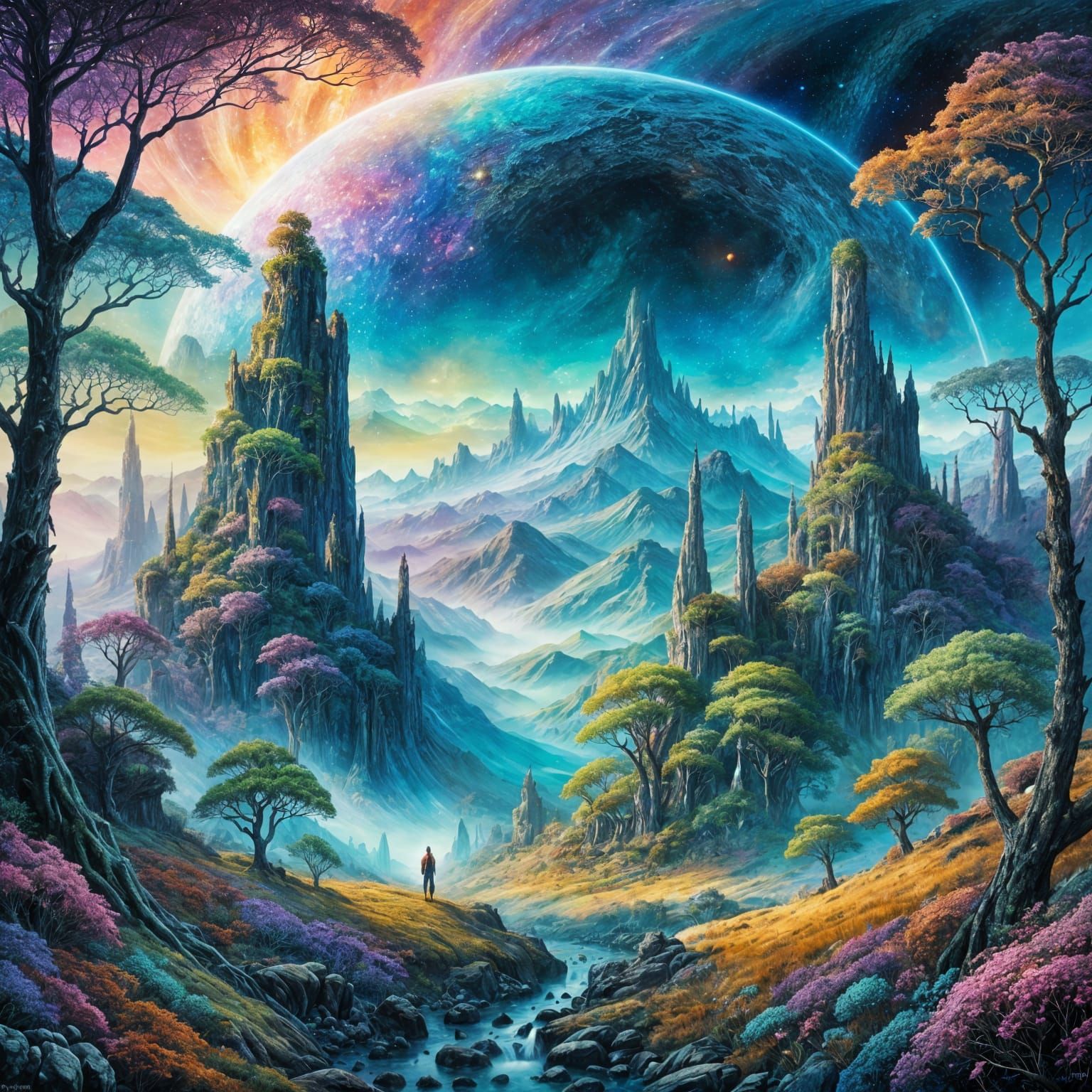 Magical Alien Planet Landscape in Digital Art