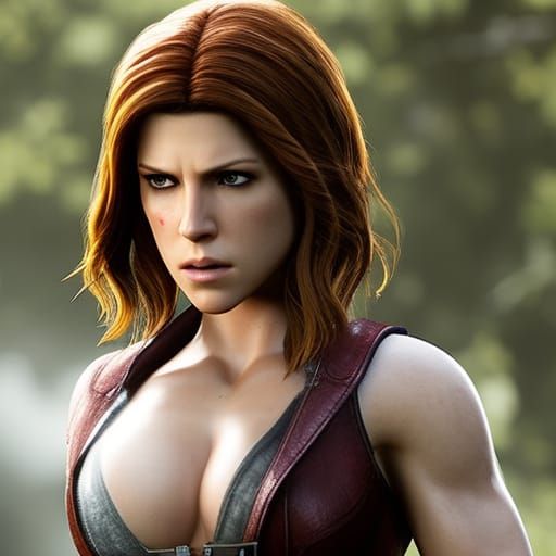 Anna Kendrick as Claire Redfield: Hyperdetailed Digital Art