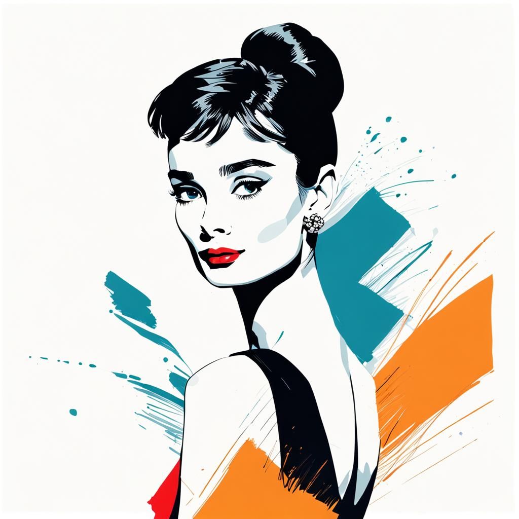 Minimalist Fashion Illustration in René Gruau Style