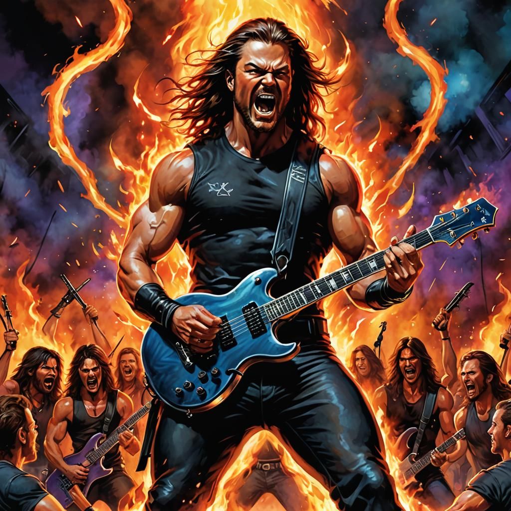 Heavy Metal Album Cover Art in Fantasy Colors