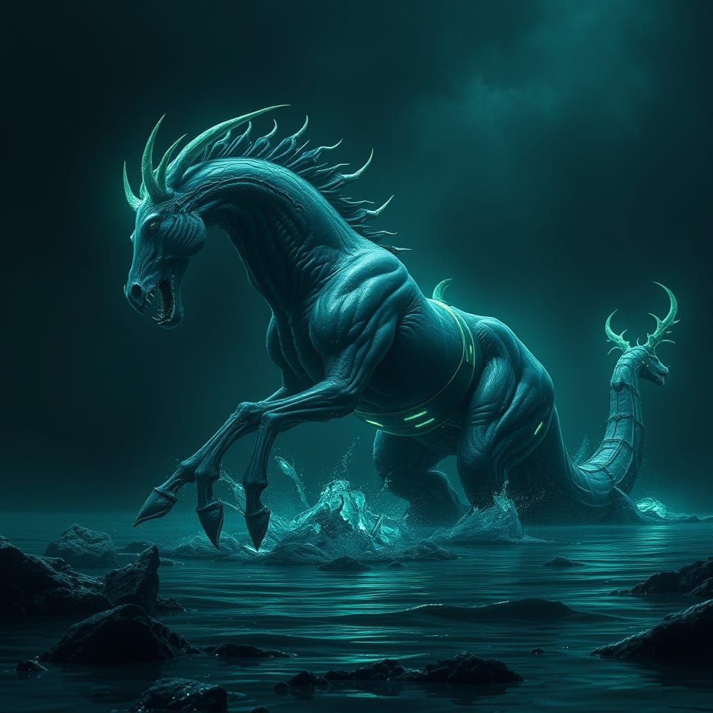 Nightmarish Aquatic Monstrosity Rises from Dark Waters