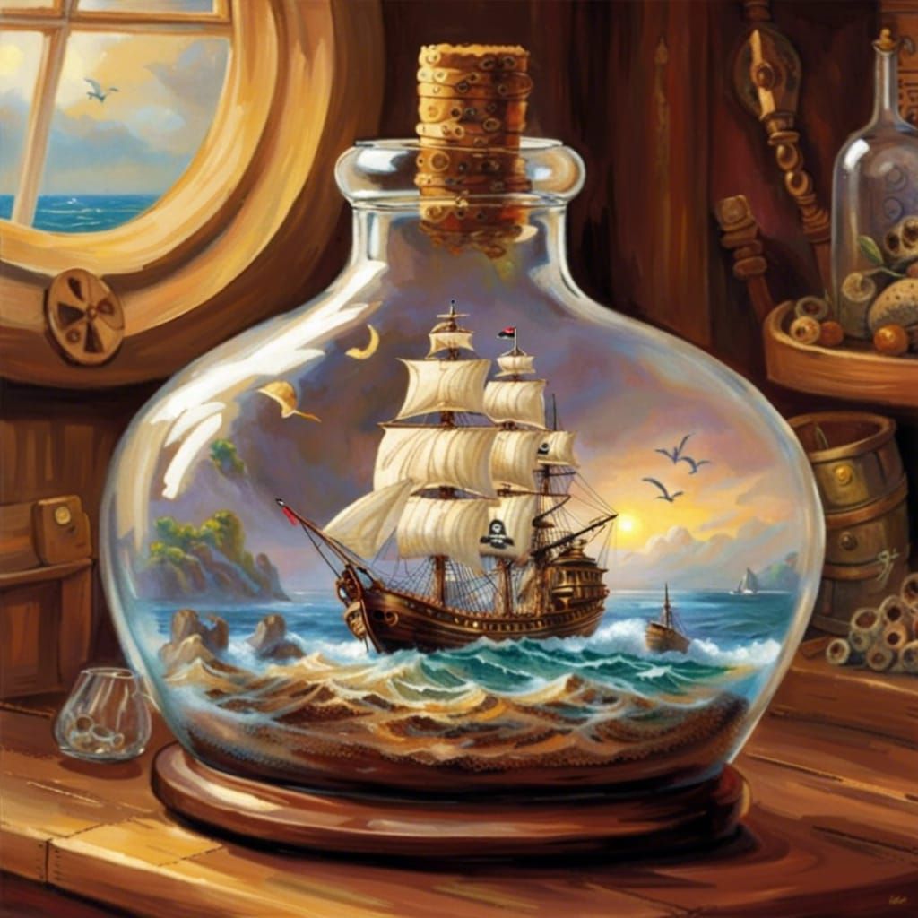Pirate Ship in a Bottle: Luminous Romanticism