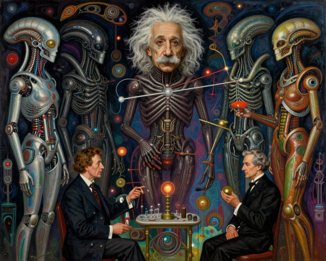 ALBERT EINSTEIN AND THE SELF-AWARE MACHINES - PLUS ARGUMENTS WITH CHARLES DARWIN