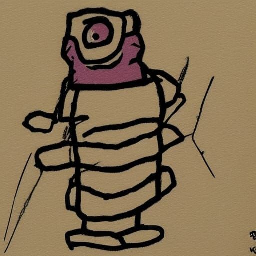 Simple AI Interpretation of Low Quality Art