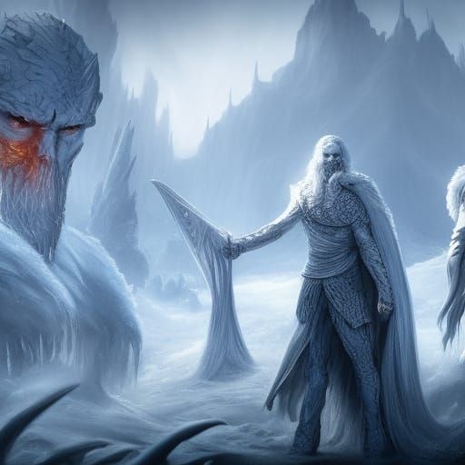Detailed Matte Painting of White Walkers