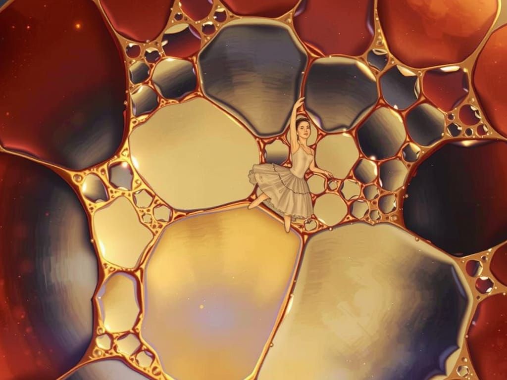 Ballet Dancer Encased in Bubble: Digital Fantasy Art