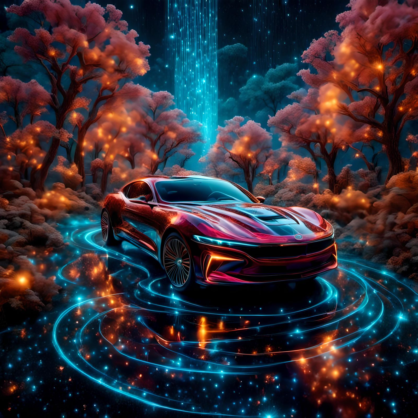 Cosmic 1965 Hot Rod in Holographic Style