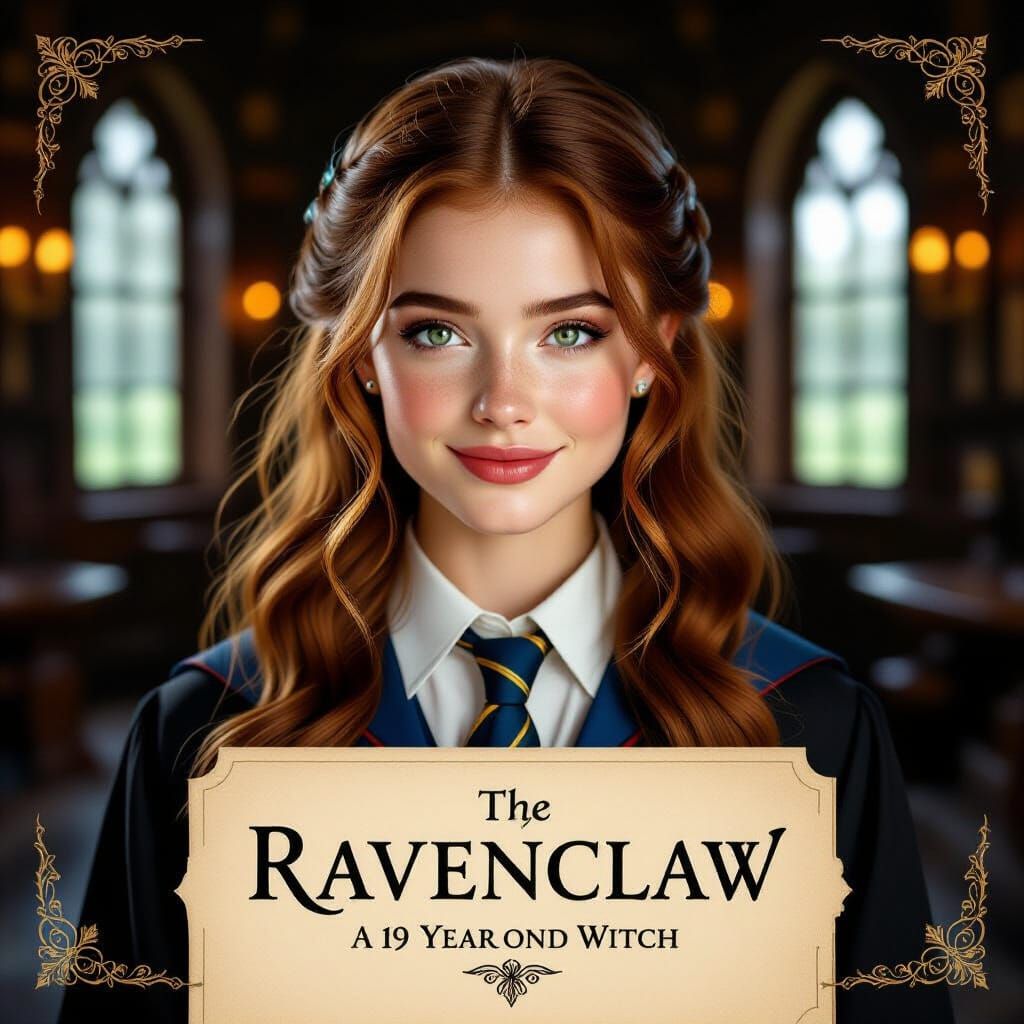Portrait of a Young Witch in Ravenclaw Uniform