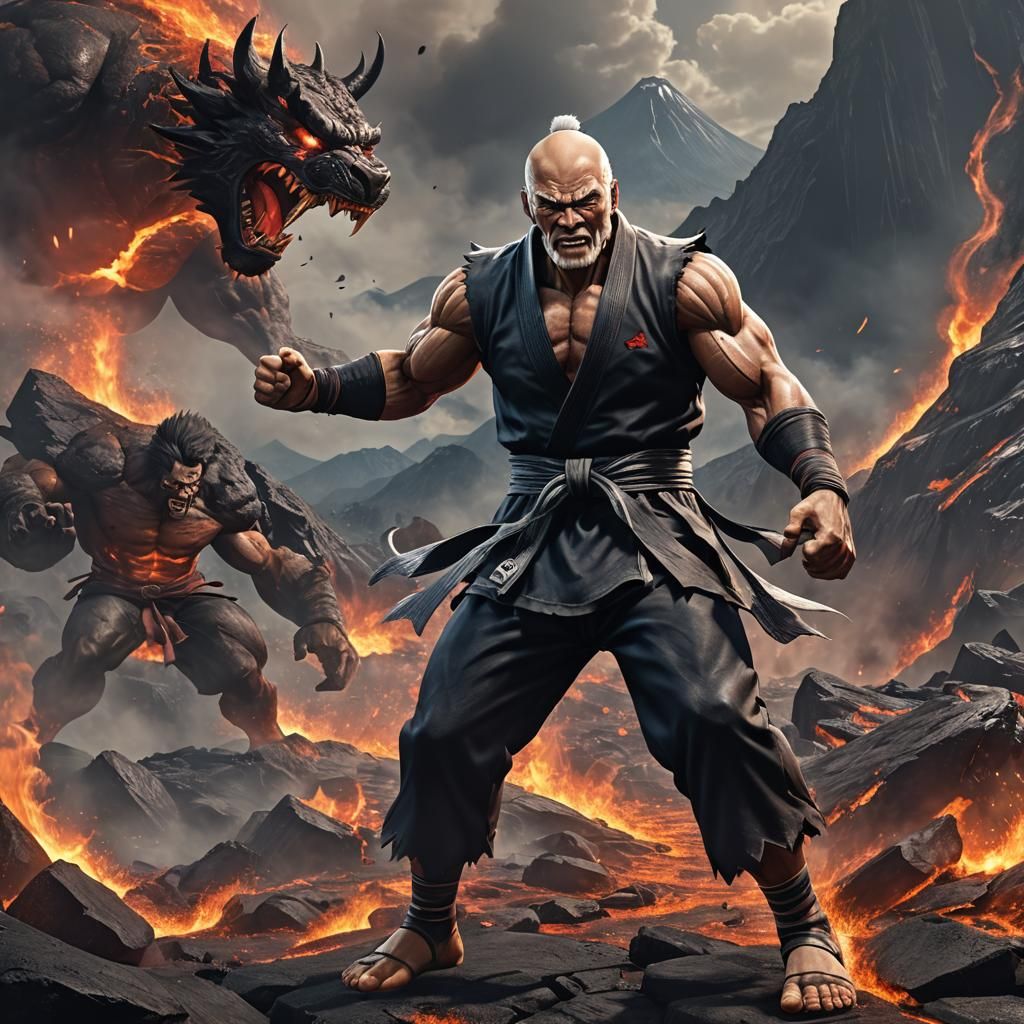 Volcanic Clash: Anime-Style Demon Transformation