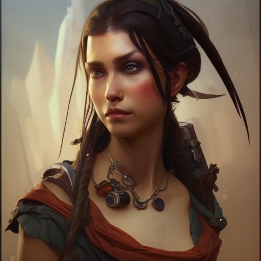 Cursed Pirate Portrait in Hyperdetailed Concept Art