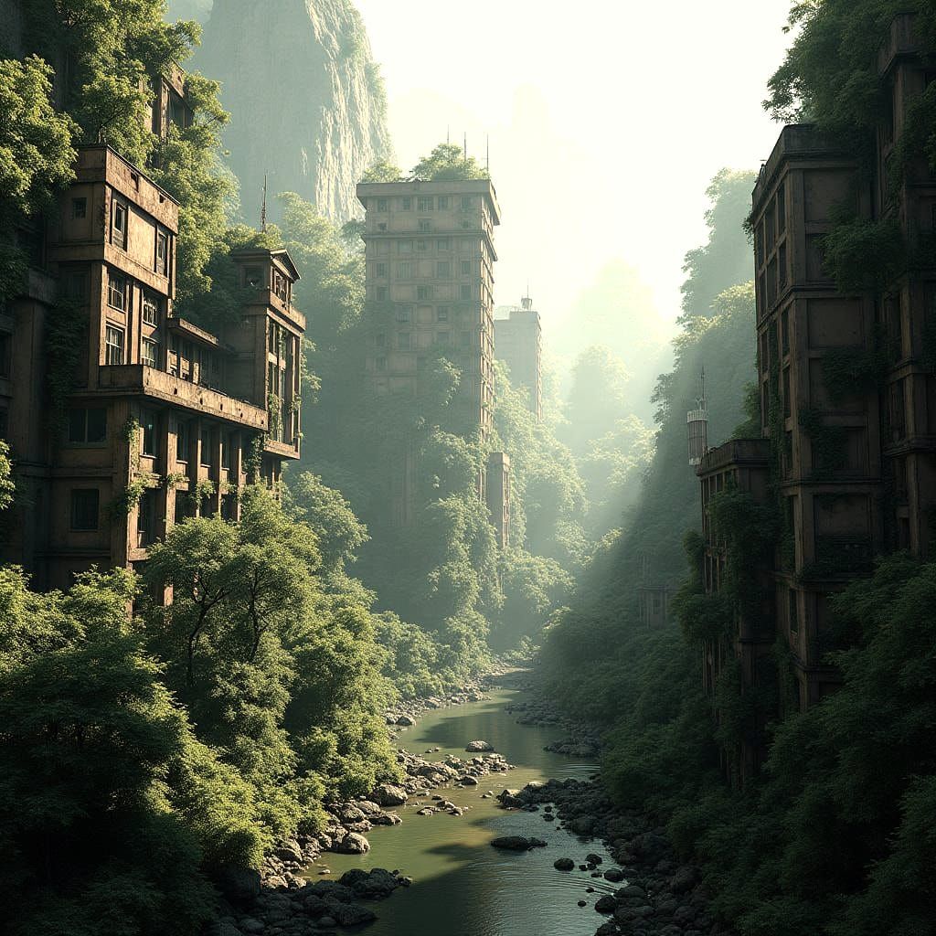 Rusty Abandoned Civilization in 3D Render