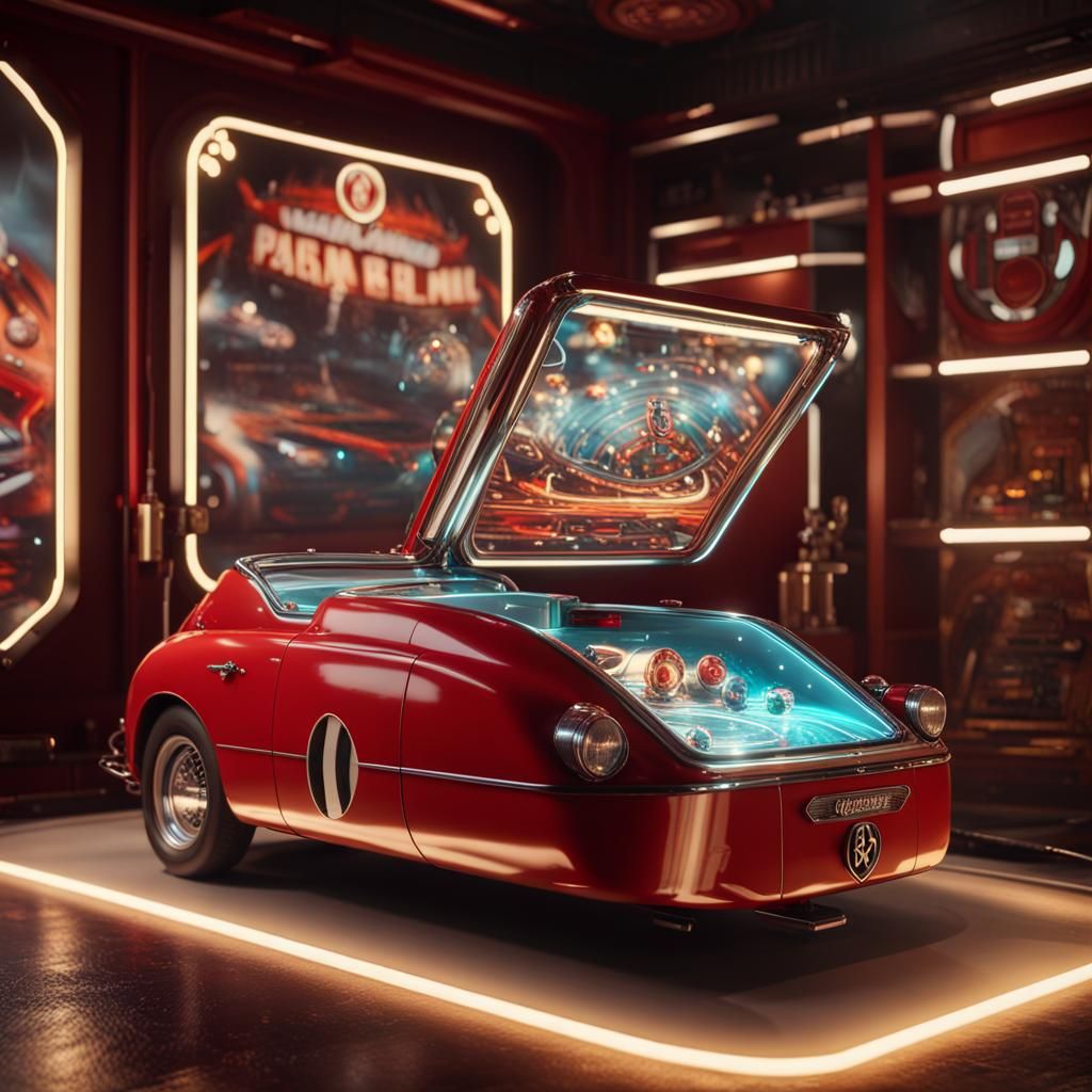 Pinball machine beatiful amazing in alfa romeo theme