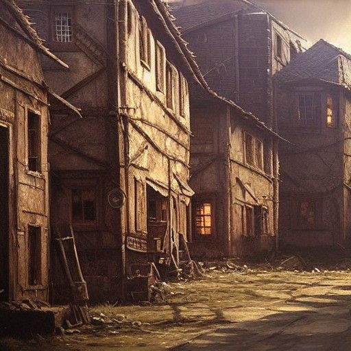 Resident Evil Village as Oil Painting