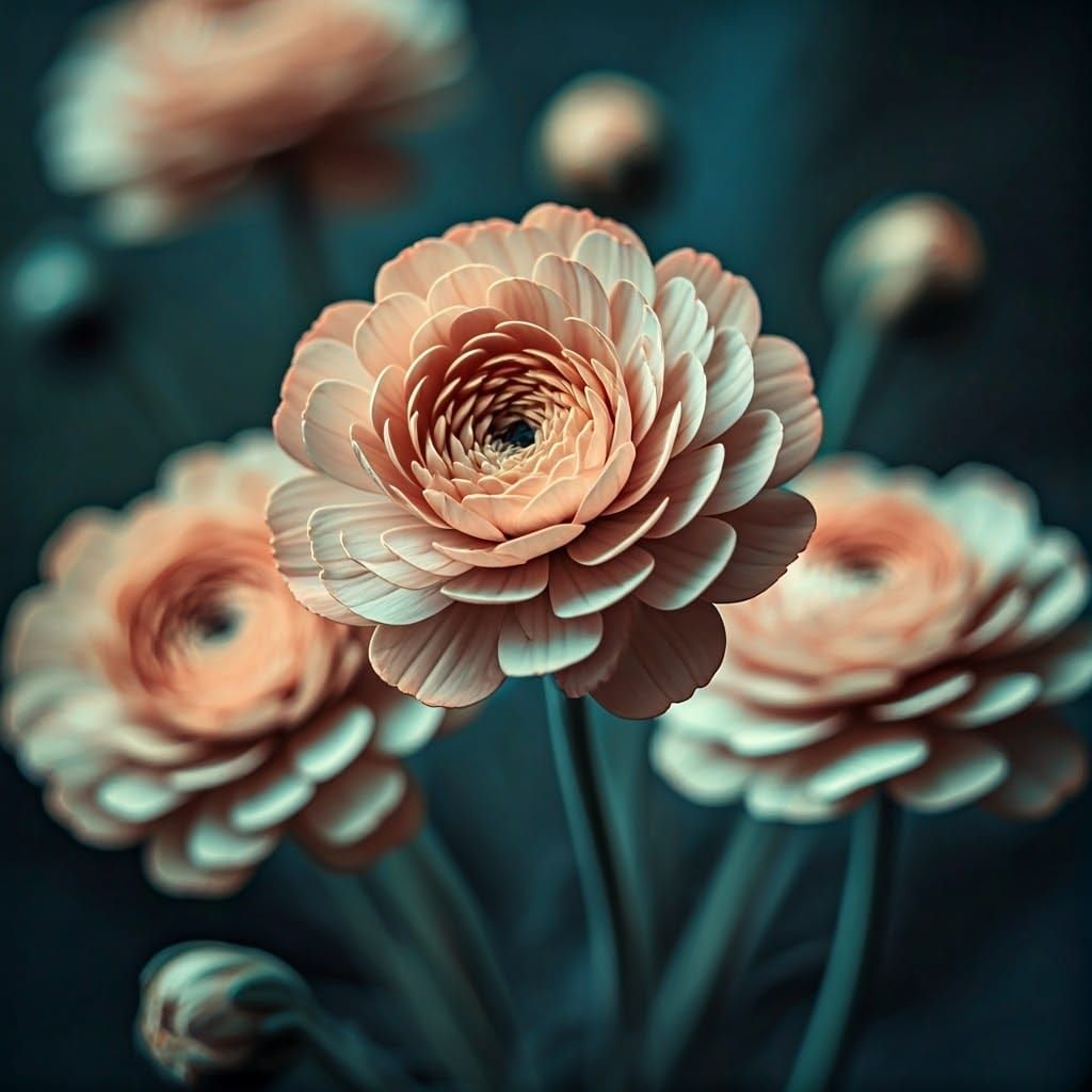 Whimsical Miniature Flowers in Pastel Hues