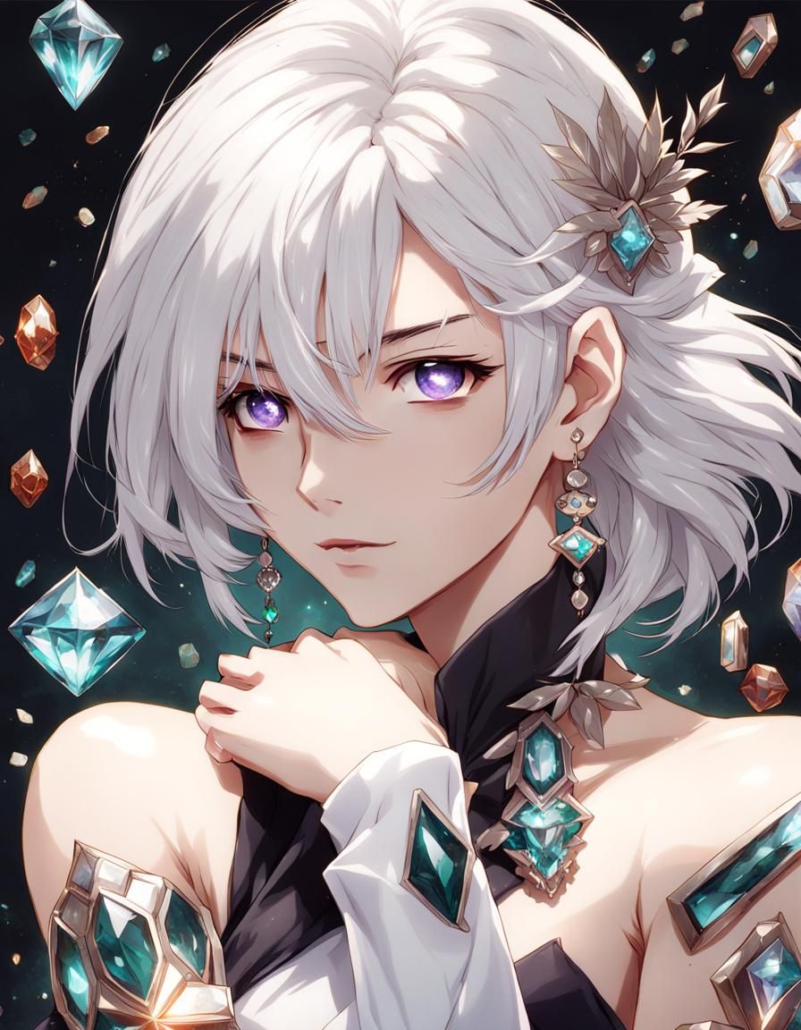 Anime Portrait of Gemstone Woman